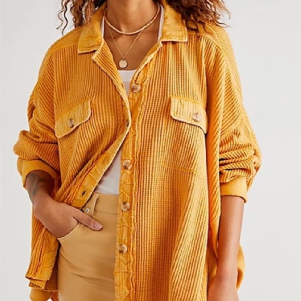 NOT FOR SALE - ISO - Free People Scout Shacket in Carrot Ginger size xs/s 💛🧡